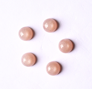 Piedra lunar de melocotón Natural de grado AAA, cabujones calibrados redondos de 13mm, joyería de piedras preciosas con parte posterior plana suelta - Product Image 4