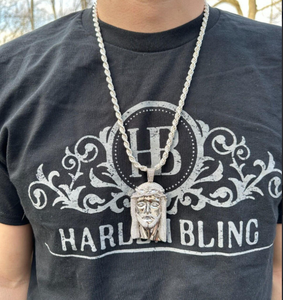 Nuevo Diseño de Collar Hip Hop con Colgante de Jesús en Oro, Plata y Diamantes, con Cadena de Cuerda, Estilo Iced Out, para Exportación - Product Image 4