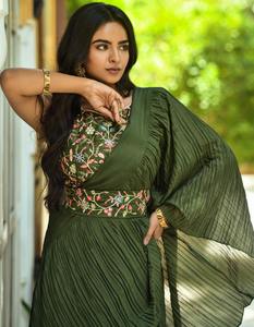 Haute demande Designer Fantaisie Tendance Chinon Séquence Travail Saree Blouse Bonne qualité pour adultes Exportés dans le monde entier - Product Image 5