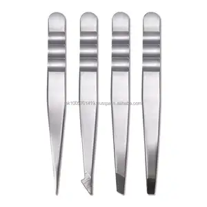 Professional slanted knife pointed eyebrow tweezers set for eyebrow hair