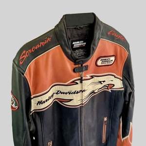 Chaqueta de cuero Harley Davidson Orange Screaming Eagle - Product Image 3