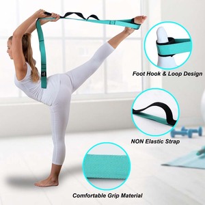 Bán buôn <span class=keywords><strong>6</strong></span> Vòng căng Nylon vải tập thể dục kéo dài Vành Đai Yoga căng dây đeo với tùy chỉnh vòng vật lý trị liệu dây đai. - Product Image 5