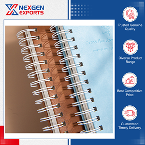 Exhibiting Highest Standard Exceptional Quality <b>Spiral</b> Binding PU Leather <b>A5</b> Diary <b>Notebook</b> 120 Sheets Office Business Writing - Product Image 3