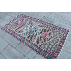 พรมวินเทจสไตล์ตุรกี ขนาด 3.4x6.4 ฟุต พรมตกแต่งลายพรางสีน้ำตาล - Product Image 2
