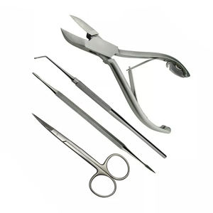 Juego de instrumentos de Podología de acero inoxidable, 4 piezas, cortador de uñas de los pies, tijeras, limas de uñas para dedos - Product Image 1