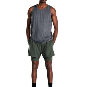 เสื้อกล้ามผู้ชายเสื้อแขนกุดผ้าคอตตอนแขนกุดโพลีเอสเตอร์แห้งเร็ว - Product Image 4