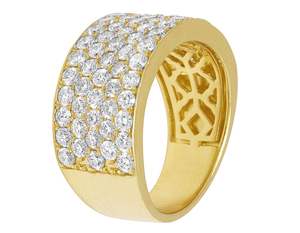 S925 Sterling Silver Avec Rond Entièrement Moissanite Diamant Iced Out Band Anneaux Bijoux Pour Hommes - Product Image 3