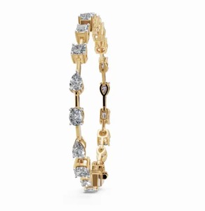 Eleanor Regal Fusion Lab Grown Diamond Bracelet 7.017 Carats 21 Stones 9k 14k 18k Yellow <b>Rose</b> White <b>Gold</b> Luxury Statement 21 Pcs - Product Image 3