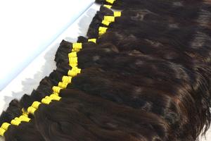 Extensions de cheveux vierges indiennes non traitées, texture naturelle, alignement des cuticules, texture droite crépue, douces, longues et durables - Product Image 6