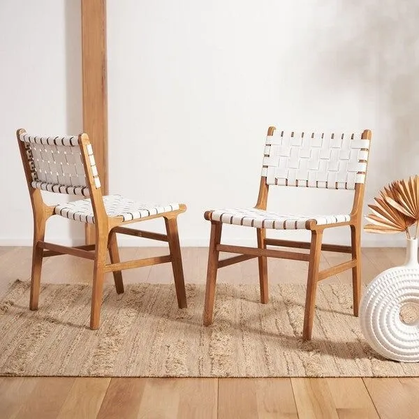كرسي خشب الساج لون طبيعي مقعد أبيض من الجلد-سوق الولايات المتحدة الأمريكية لخشب الساج حديقة يدوية ومصدرة بالجملة