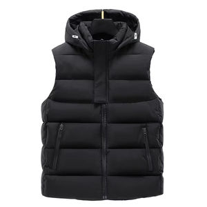 Winter Woolen Puffer <b>Vest</b> for Men Packable Lightweight Warm Sleeveless Jacket Outdoor Travel Camping Hiking Fashion Outerwear - Product Image 3
