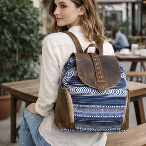 Sac à dos en cuir véritable léger et durable, style western décontracté, fabriqué à la main, en toile, pour voyages et université, prêt à être expédié depuis les États-Unis - Product Image 3