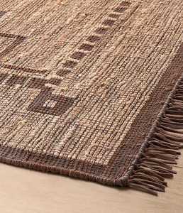 พรมปูพื้นทำมือจากปอกระเจาแบบเป็นมิตรต่อสิ่งแวดล้อม ลายทอแบบแบน ลายแจ็คการ์ด ขนแบบห่วง ไม่ลื่น ซักได้ สีพื้นเรียบง่าย สไตล์โมเดิร์นสำหรับบ้าน - Product Image 5