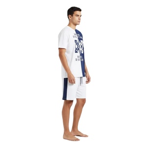 Custom Streetwear Cotton Sportswear Tracksuit and Short with printed and embroidery 2 Piece Shorts <b>Track</b> Suit Men <b>T</b> Shirt Set - Product Image 3