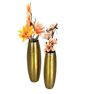 Jarrón de Flores Alto de Metal, Color Dorado, para Hogar y Jardín, Producto de Lujo, Decoración del Hogar, Jarrón de Flores, Superventas - Product Image 1