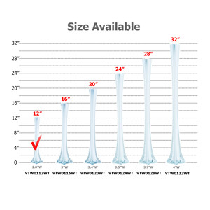 VTW0112WT-White Eiffel Tower <b>Vase</b>-12 Pieces 11.8cm Height 20mm Opening Diameter - Product Image 3