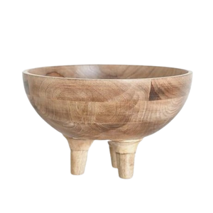 Cocina casera moderna Calidad superior Acacia Fruta de madera y ensaladera Piernas Cuenco para servir alimentos de calidad para uso en restaurante de hotel - Product Image 1