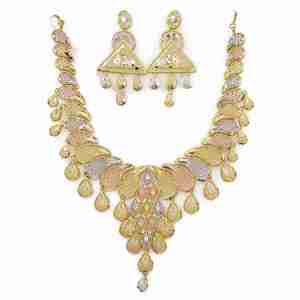 Ensemble de colliers en chaîne de boîte plaqués or à 3 tons, multicolores, en laiton, bijoux de mode pour femmes pour mariage, anniversaire - Product Image 2