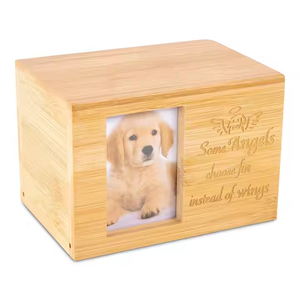 Suministros funerarios Urnas de madera para mascotas Almacenamiento de cenizas hechas a mano Urna de cenizas de animales Urna de cremación de madera de diseño clásico a precio asequible - Product Image 4