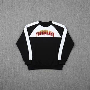 Sudadera Personalizada con Logotipo Bordado, Diseño Casual con Paneles de Bloques de Color, Cuello Redondo, para Hombre, Transpirable y Gruesa - Product Image 4