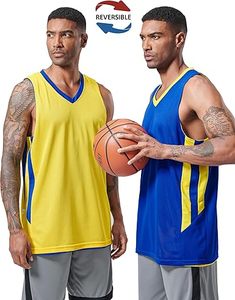 Camiseta deportiva reversible de baloncesto, uniforme de equipo de baloncesto, camiseta sin mangas lisa para entrenamiento, doble atlética - Product Image 3