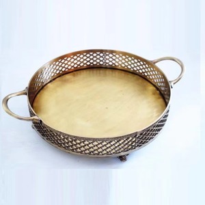 Bandeja de Servicio de Metal Personalizada de Lujo, Hecha a Mano, Ecológica, de Primera Calidad, Apta para Lavavajillas, para Uso en Hoteles y Hogares - Product Image 2