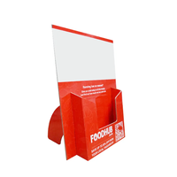 Support de comptoir pré-assemblé moderne et écologique pour prospectus et brochures en PVC – Tailles et couleurs personnalisables