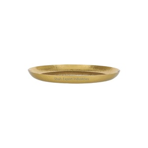 Elegant Design Golden Metal Serving <b>Tray</b> Round Shape for Home & Hotel Tabletop Food & <b>Drinks</b> Serving Dish & <b>Tray</b> - Product Image 6
