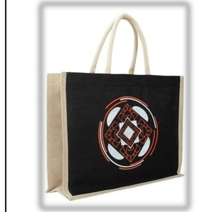 Sac de courses non tissé avec logo, personnalisé, imprimé, recyclable, en tissu noir, blanc, bleu, style fourre-tout, surface soyeuse, en pièces - Product Image 2