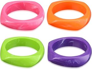 Bracelets en résine effet marbre artificiel avec fleurs intégrées pour accessoires de mariage et de fête - Product Image 6