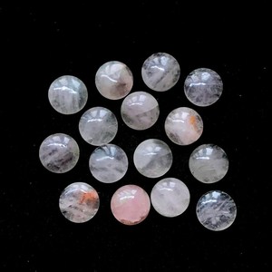 15โรสควอตซ์อัญมณีทรงกลมธรรมชาติ7x20x20มม. หินขัดหลวมสำหรับทำเครื่องประดับ - Product Image 2