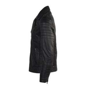 Best Selling Men's Stand Hooded Leather <b>Jacket</b> Custom Made Canvas Fabric Winter Fashionable Wear Front Logo Letter Windproof - Product Image 2