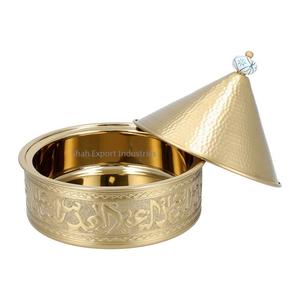 Arabic Metal Gold Hot Pot Food Buffet Double Wall Insulated <b>Casseroles</b> Serving Hot Pot for Wedding and Hotels Soup Pots - Product Image 2