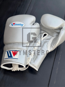 Guantes de Boxeo Plateados con Cordones, de Cuero Vacuno, con Acolchado Grueso de 4 Capas, Agarre Transpirable, para Entrenamiento - Product Image 2