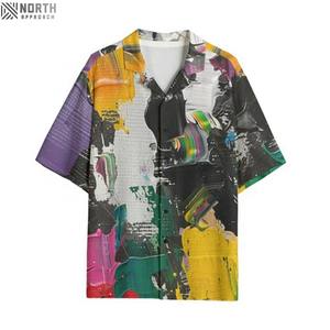 Blusas y camisas de lujo con estampado 3D de gran tamaño para mujer, Tops de oficina a la moda con solapa, Camisas de playa, ropa de moda para mujer - Product Image 3