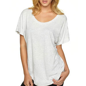 Camiseta holgada y elegante de manga corta con cuello redondo para mujer - Product Image 6