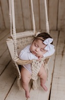 Balançoire pour bébé en macramé faite à la main, jardin extérieur, maison, balançoire pour bébé de luxe, chaise hamac pour enfants