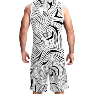 ชุดเสื้อบาสเก็ตบอลสำหรับผู้ใหญ่เสื้อบาสเก็ตบอลขนาดพลัสไซส์ออกแบบได้ตามต้องการ - Product Image 2