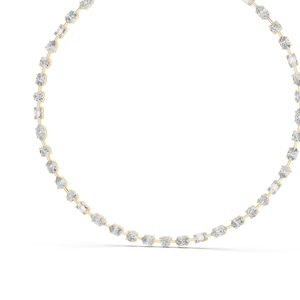 21.49 CT Lab-Created Diamond Necklace Round & <b>Emerald</b> Cut Diamonds 18KT, 14KT, 18KT Gold Rose, Yellow, White Gold - Product Image 4