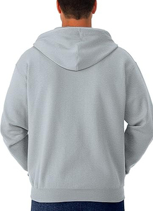 Nouveau sweat à capuche très tendance pour hommes, 100 % coton épais, fermeture éclair et logo personnalisé, unisexe, poids lourd - Product Image 3