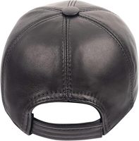Gorra de Béisbol Unisex de 5 Paneles en Cuero Genuino - 100% Cuero de Oveja, Transpirable e Impermeable, Correa Trasera Ajustable para Hombre/Mujer