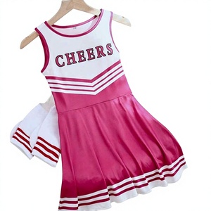 ชุดเชียร์ลีดเดอร์สีแดงสำหรับการแสดงบนเวที  แบบใหม่  ชุดเต้นโชว์สำหรับเด็กนักเรียน  ชุดยูนิฟอร์มเชียร์ลีดเดอร์แบบสั่งทำ - Product Image 1