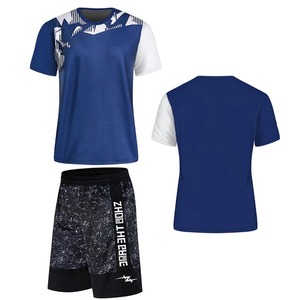 ฤดูร้อนใหม่ผู้ชายเสื้อกันหนาวชุดแบดมินตันเสื้อยืดและกางเกงขาสั้นชุดกีฬาเสื้อยืดสําหรับวิ่งเสื้อกางเกงชุดBreathable - Product Image 4