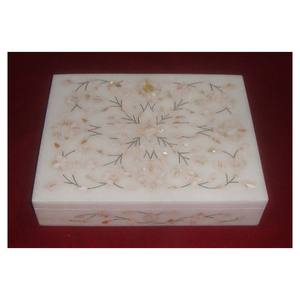 Cajas con Incrustaciones de Mármol Blanco Puro con Brillo Natural, la Mejor Caja con Incrustaciones de Mármol para Decoración del Hogar - Product Image 1