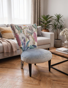 THEN FASHION Chaise de salon moderne |   Fauteuil rembourré, structure en bois massif - Product Image 3