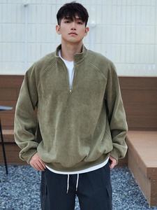 เสื้อสเวตเตอร์ลำลองสตรีทแวร์ของผู้ชายมาใหม่เสื้อสเวตเตอร์มีซิปแขนยาวขนแกะนุ่มใส่2025 - Product Image 6