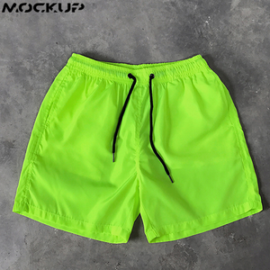 กางเกงขาสั้นชายหาดกีฬาของผู้ชายกางเกงขาสั้นแห้งเร็วเป็นมิตรต่อสิ่งแวดล้อมสไตล์ลำลองสีทึบผลิตใหม่2025 - Product Image 4