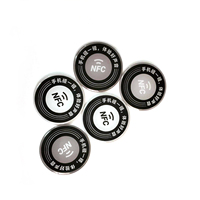 Étiquettes NFC en époxy personnalisées OEM ODM EM4305 2024, autocollants RFID sans contact pour cartes de visite, bandes magnétiques étanches pour hôtels