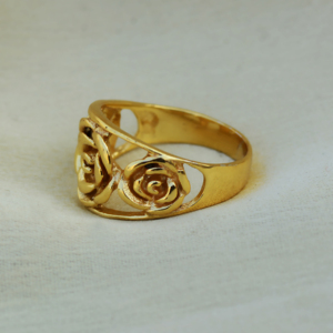 Rose Flower Rings 18k Gold Plated Brass Rings Floral Ethnic Nature Wholesale Rings For Women - Product Image 3