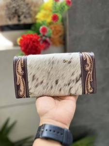 Bolso de mano de piel de vaca elegante tallado a mano cuero impermeable noche uso diario moda multiusos para mujeres - Product Image 3